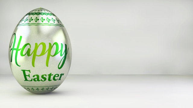 HAPPY EASTER PLATA Verde