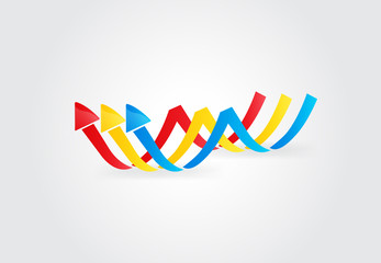Fototapeta premium Statistics arrows vector logo