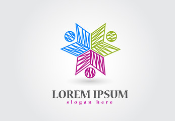 Logo book teamwork education