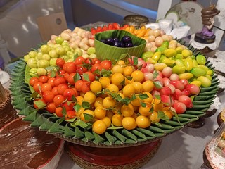 Thai desserts are sold in front of Thai rural restaurants.5