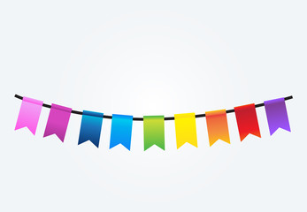 Party flags colorful celebration design