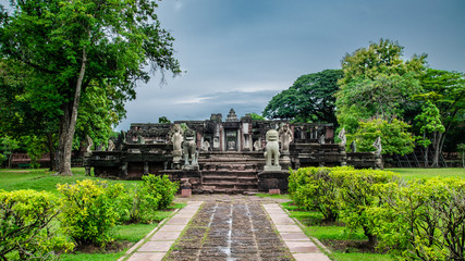 Angkor style temples and ancient khmer ruins at Phimai, travel destination in East Thailand