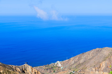 Incredible view of the coast near the village of Taganana. Tenerife. Canary Islands..Spain
