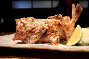 Fried Kasago, Japanese fish food