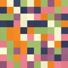abstract colorful seamless geometric texture background with 100 rectangular squares in mosaic pattern. can be used for clothes fabric garment fashion graphic or concept design.