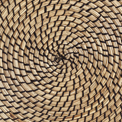 Natural Round wicker straw texture pattern background