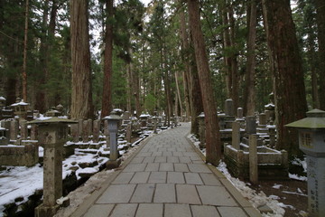高野山 奥の院 参道 (雪景色)