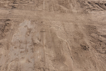 empty dirt field on sunny day at Thailand