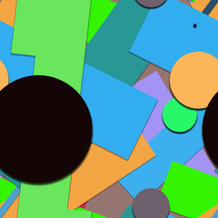 Flat material design - Creative vector trend seamless