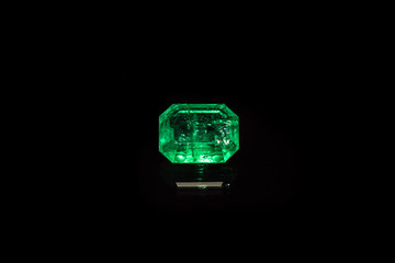 Emerald on The Black Background