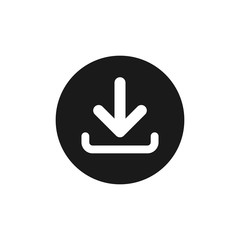 Download icon, install symbol. Modern, simple flat icon illustration for web site or mobile app