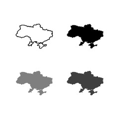 map of Ukraine. Vector illustration