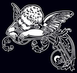 grieving Angel and ornamenent