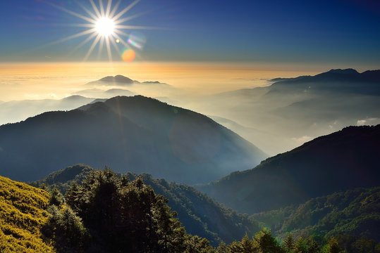 Sunset at Mountain Hehuan,Taiwan
