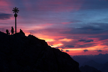 Sonnenaufgang auf der Zugspitze