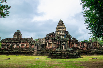 Fototapeta na wymiar The inner sanctuary of Prasat Hin Phimai, ancient Khmer temple 