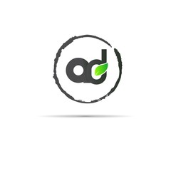 initial letter logo eco simple 