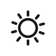 Sun icon. Brightness icon. Sun illustration for website, interfaces, mobile apps