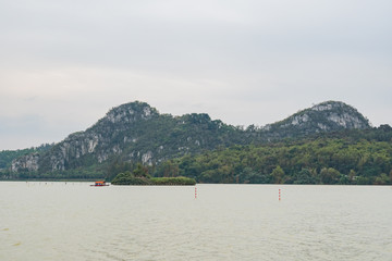 Landscapes, mountains around Seven-star Crags Scenic Area