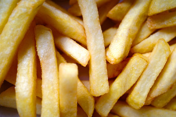 Texture background French Fries with tomato sauce