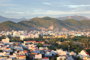 Aerial view of the city