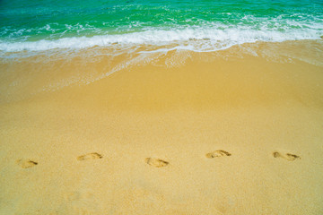 Footsteps on the beach