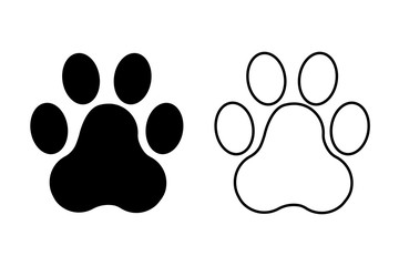 Animal's paws icon isolated on white background. Graphic element.