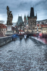 Obraz premium A view of Charles Bridge Old Town Prague