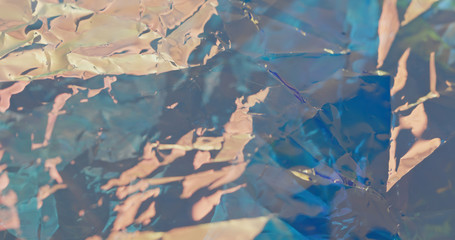 Colorful wrinkled foil
