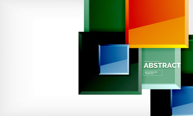 Fototapeta premium Geometric abstract background, modern square design