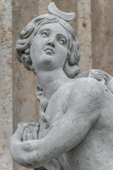 Naklejka premium Statue of ancient sensual naked Renaissance Era woman in Potsdam, Germany, details, closeup