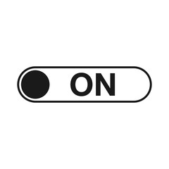 On button icon. Power button icon illustration. On-off button. Toggle buttons icon.