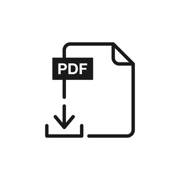 Pdf file download icon. File download. The PDF icon.