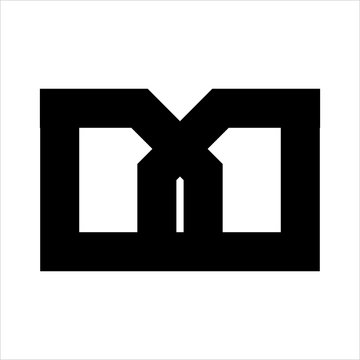 M, DD, DMD, DWD, DYD initials letter geometric logo