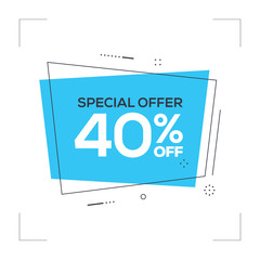 Special Offer 40% off Concept