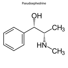 Skeletal formula of chemical molecule.