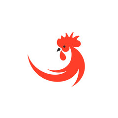 Rooster. Logo. Isolated cock on white background © Aleksei_7799