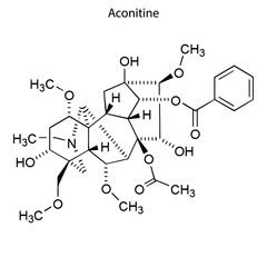 Skeletal formula of chemical molecule.