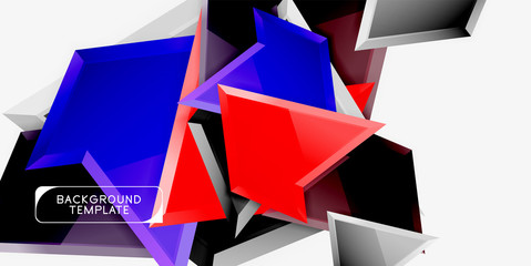 Triangular low poly background design, multicolored triangles. Vector