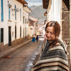 young woman in cusco city