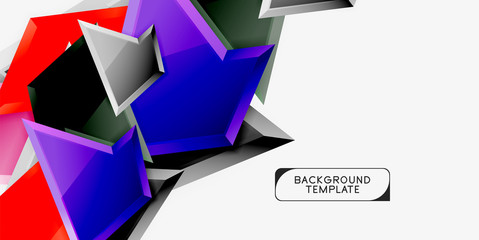 Triangular low poly background design, multicolored triangles. Vector