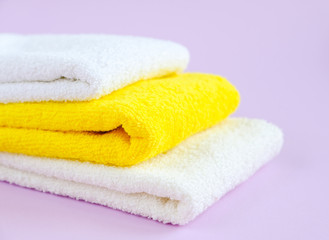 Obraz na płótnie Canvas Clean and fresh cotton towels