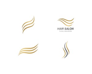 Hair wave logo vector