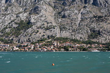 Village in the mountains on the sea coast.
