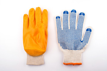 gloves for work. gloves close up. hand protection