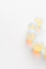 Beautiful Moonstone Stone on White Background, Craft supplies, Handmade jewelry