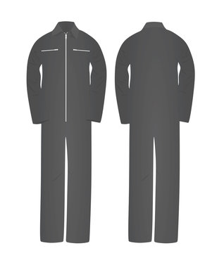 Grey repairman uniform. vector illustration
