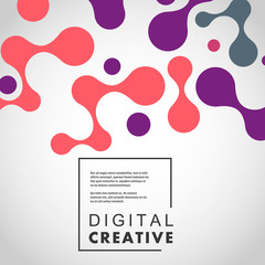 Design connect with abstract shapes. Vector molecule concept