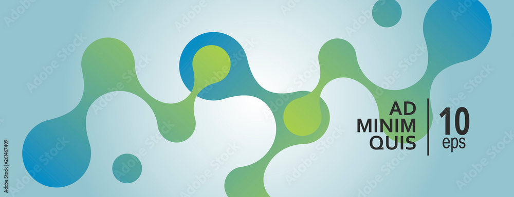 Poster banner background with abstract connected shapes