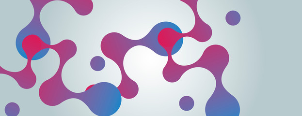 Banner background with abstract connected shapes